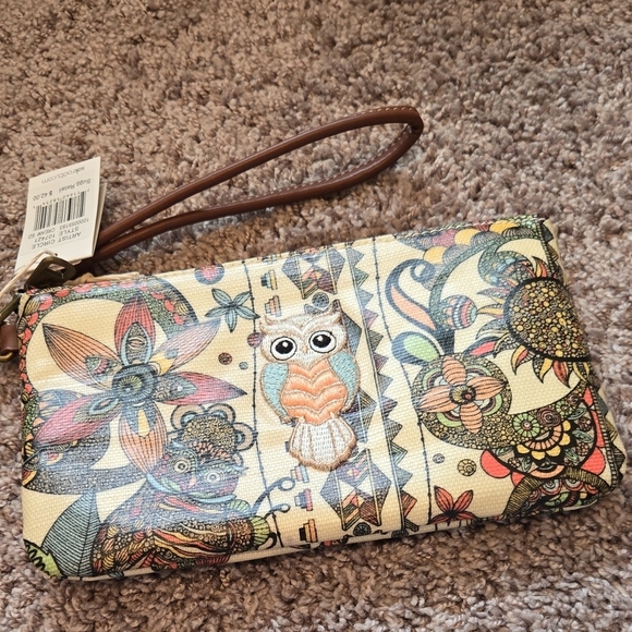 Sakroots Handbags - Sakroots Floral Owl Print Wristlet. New